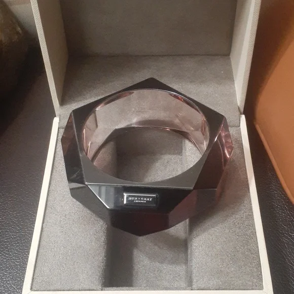BURBERRY ACRYLIC CUFF BANGLE BRACELET AUTHENTIC